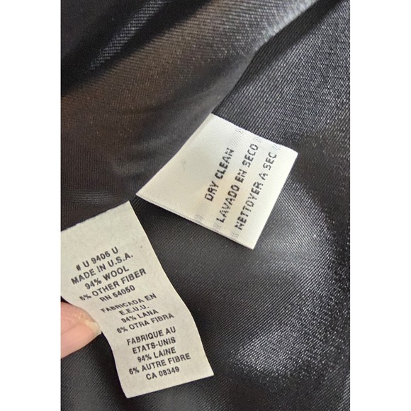 Vtg Oversized Blazer Womens 10 Boyfriend Jones New York Wool Gold Metallic - Picture 8 of 9